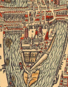 Detail of the Plan de Belleforest, 1575