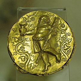 Gold phaler (ornament worn by horses) representing Silenus, Syria, 3rd century BC