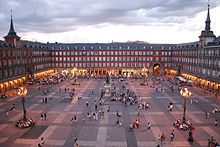 Market square in Madrid, Spain