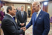 Secretary Blinken with President Biden and Egyptian President Abdel Fattah el-Sisi in Jeddah, July 2022