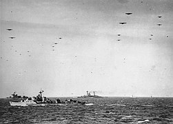 The Operation Overlord (June 1944) was the largest naval operation in history, in a relatively small maritime environment (the English Channel).