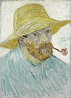 Self-Portrait with Pipe and Straw Hat, Summer 1888 Oil on pasteboard, 42 × 31 cm Van Gogh Museum, Amsterdam (F524)