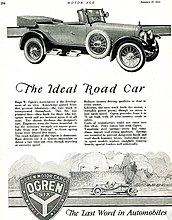 1921 Ogren Advertisement in Motor Age Magazine