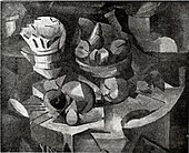 Albert Gleizes, 1911, Stilleben, Nature Morte, Der Sturm postcard, Sammlung Walden, Berlin. Collection Paul Citroen, sold 1928 to Kunstausstellung Der Sturm, requisition by the Nazis in 1937, and missing since