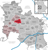 Lage der Gemeinde Alerheim im Landkreis Donau-Ries