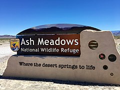 Ash Meadows NWR entry sign 2017-05-14