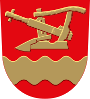Plough pictured in the coat of arms of Aura