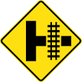 (W7-12) Railway Level Crossing on Side Road (right)