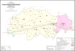 Map showing Chak Mamha (#186) in Bahadurpur CD block