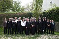 Soldaten des Minenjagdbootes Passau und Vertreter der Stadt sowie der Marinekameradschaft Passau bei einem Besuch in Passau.