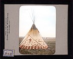 Siksika war tipi, Montana, by McClintock