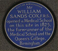 William Sands Cox City Of Birmingham, blue ceramic