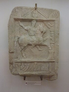 Thracian horseman with serpent-entwined tree (2nd century)
