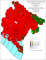 Ethnic structure of Montenegro by settlements 1981