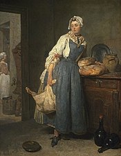The Return from the Market (1738–39), oil on canvas, 47 x 38 cm., Louvre