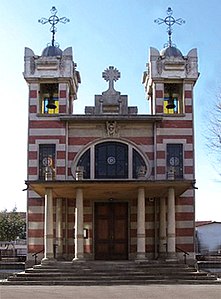 Church of Saint Elizabeth in Villaggio Leumann, Collegno, near Turin, Italy.
