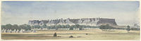 Gwalior Fort seen from the Residency. 10 December 1868.