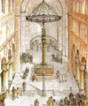 The Bernward Column in St. Michael's (before 1810); reconstruction by Carpiceci/Gallistl