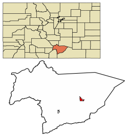 Location of the City of Walsenburg in Huerfano County, Colorado.