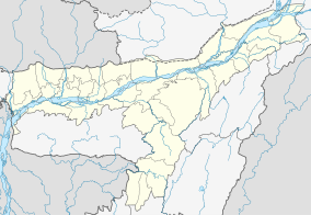 Map showing the location of Nameri National Park & Tiger Reserve