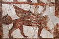 The winged lion symbolizes Ishtar's aggression.