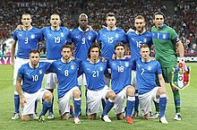 Italy team before the final