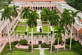 Aerial view of The John and Mable Ringling Museum of Art Courtyard