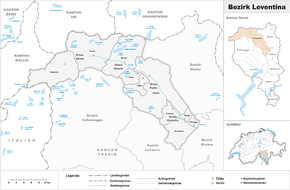 Karte von Bezirk Leventina