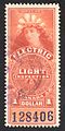1897 "Lady of the Light Bulbs" revenue stamp of Canada