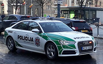 Police car in Vilnius