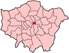 City of London (red) compared to Greater London