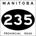 Provincial Road 235 marker