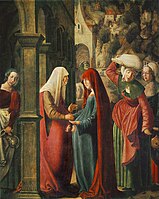 Early 16th-century Austrian Visitation where the pregnancies are unusually clear, even without the in utero figures