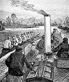 Stanley Muttlebury coaching CUBC from a steamer, 1892