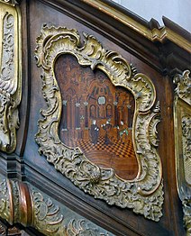 Marquetry of the stairs