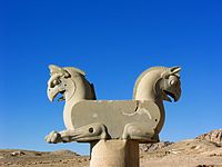 Achaemenid griffin capital at Persepolis