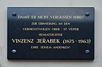 Vinzenz Jeřabek - Gedenktafel