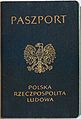 PRL ordinary passport cover (until fall of communism - 1990)