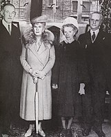 Queen Mary with Matron Saxby, Sir Harold Wernher and Sir George Ogilvie. 1948[7]