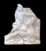Cultual piece of Mithra in marble. Roman art, 1st century AD.