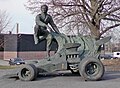 The statue of Formula 1 driver Ronnie Peterson in Almby, Örebro
