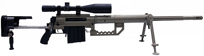 Scharfschützengewehr THOR M408 mit Zweibein und Erdsporn