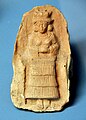 Terracotta plaque of a seated goddess, from Southern Mesopotamia, Iraq. Kassite period. Ancient Orient Museum