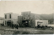 Lake George, Colorado auto shop in 1914.