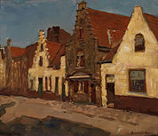 Street in Bruges (about 1910).
