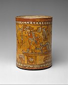 Vessel with throne scene, Chamá style, late 7th–8th century (Metropolitan Museum of Art)