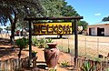 Welcome sign on Farm Gunsteling in Namibia, c. 2017