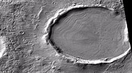 Crater showing concentric crater fill, as seen by CTX (on Mars Reconnaissance Orbiter). Location is Phaethontis quadrangle.