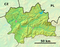 Čadca is located in Žilina Region