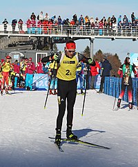 Franz Schaser beim Mixed-Staffel-Wettbewerb